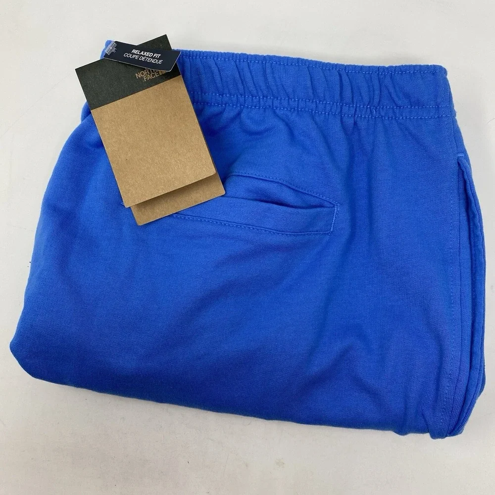 The North Face‎ Fleece Shorts Mens XXL Blue Simple Logo Relaxed Fit NF0A81TYLV6